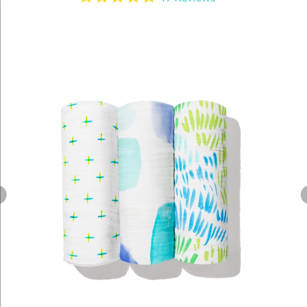 Lovevery Organic Swaddle Pack - 3 Organic Swaddles - Open Box - Never Used